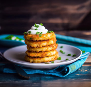 Cheesy Mashed Potato Pancakes