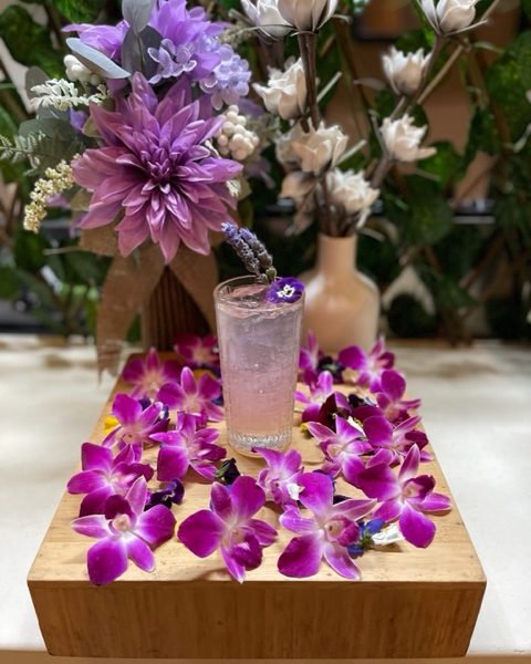 Summer Sunset - Cocktail With Edible Flowers