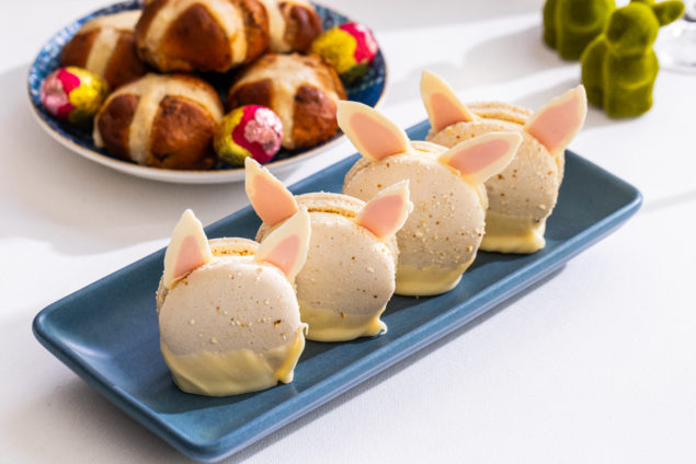 Bunny Ear Popcorn Macarons