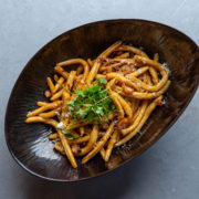 Fusilli with Wild Octopus and Bone Marrow - Image Courtesy YAO