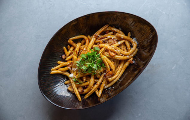 Fusilli with Wild Octopus and Bone Marrow - Image Courtesy YAO