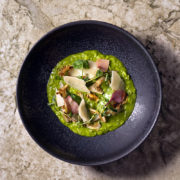 Nettle Risotto with Roasted Artichokes