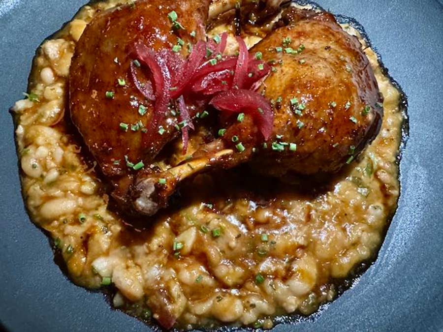 Zinc Bistro - Confit duck legs with butter beans