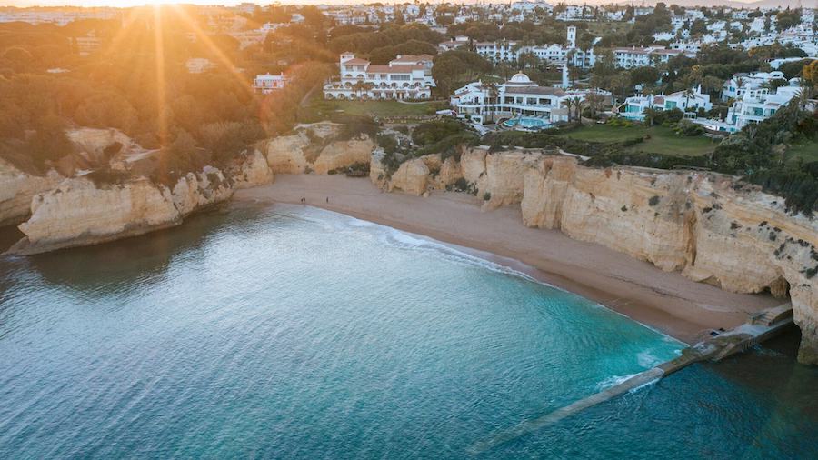 The incredible Vila Vita Parc, clinging to the edge of the Algarve coastline.