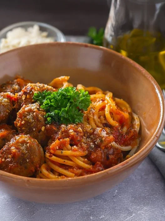 Chicken Meatballs with Tomato Sauce
