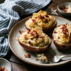 Twice Baked Parmesan and Bacon Potatoes