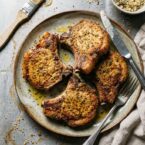 Baked Pork Chops with Herb Crust