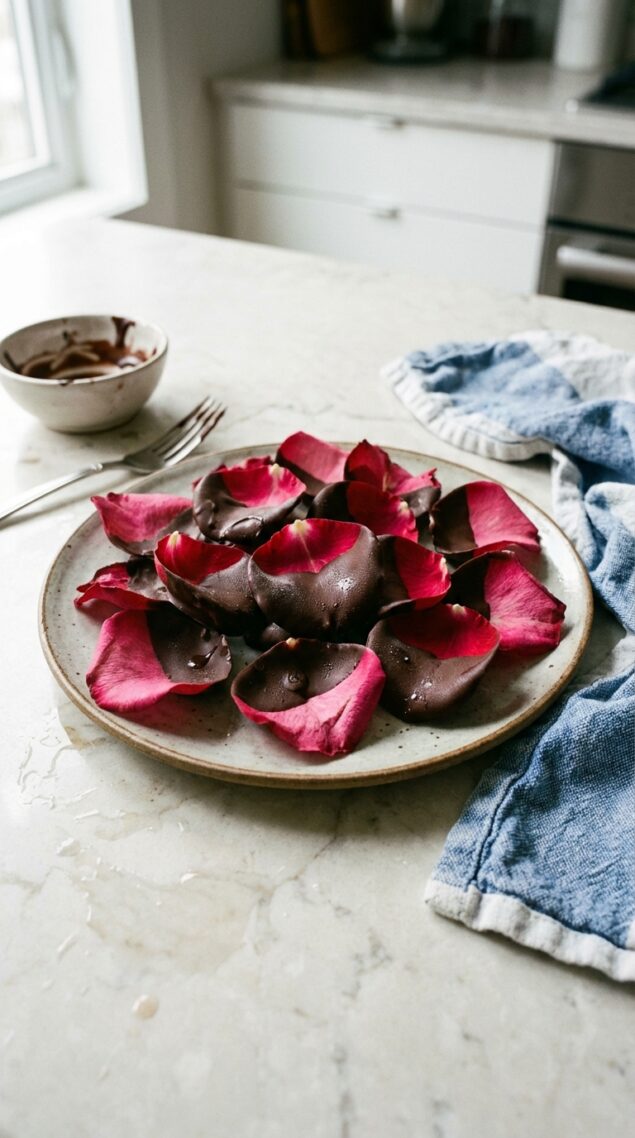 Candy Dipped Roses Chocolate Roses: Dark Chocolate-Dipped Rose Petals