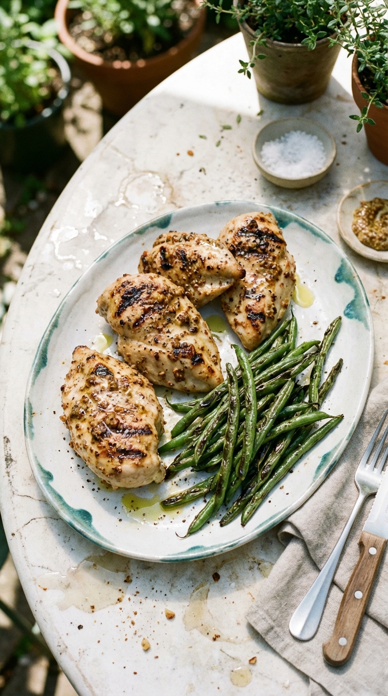 Grilled Walnut Mustard Chicken