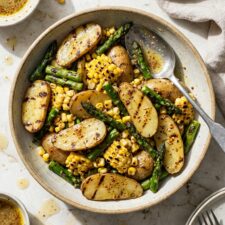Grilled Potato and Vegetable Salad with Mustard Vinaigrette-image
