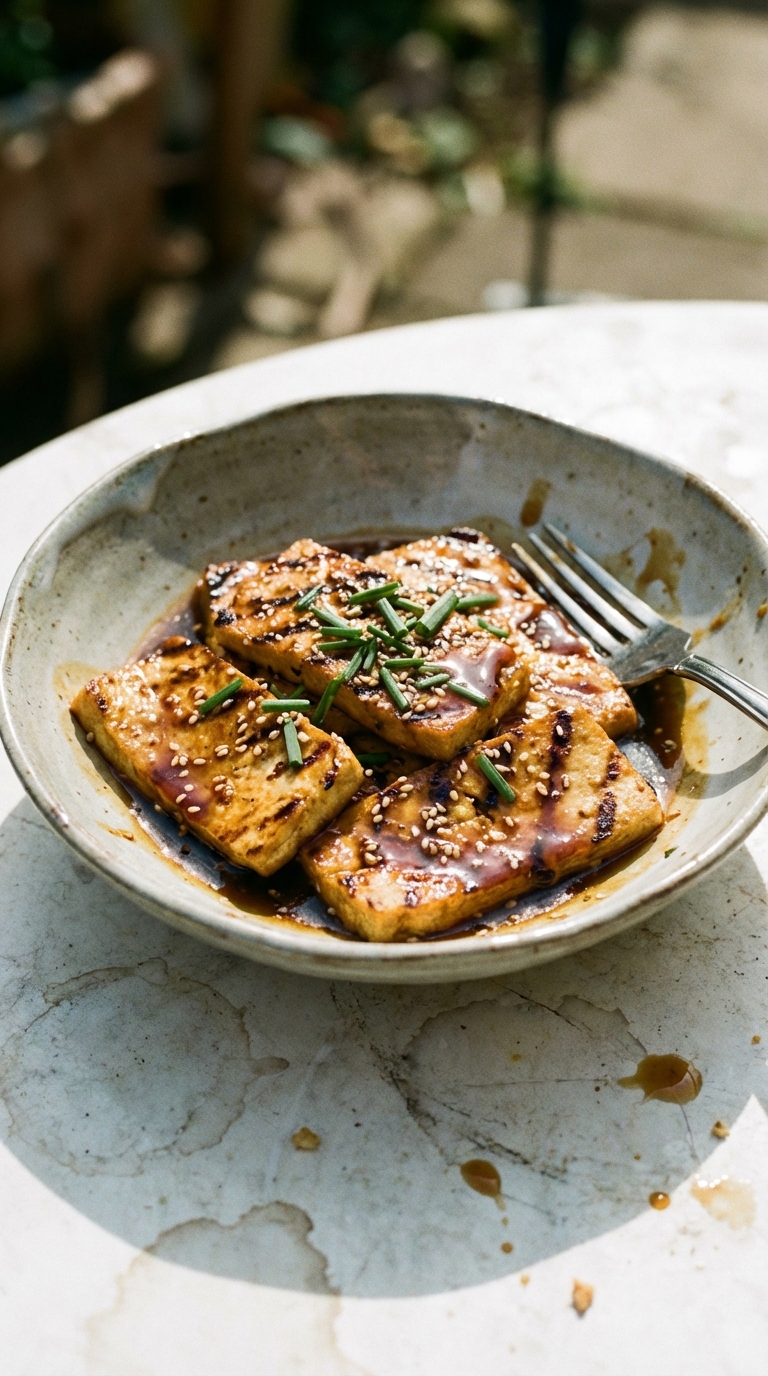 Grilled Tofu with Teriyaki Sauce