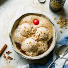 Heated Cinnamon and Ginger Root Beer Float-image