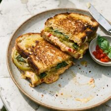 Pimento Grilled Cheese with Green Tomatoes-image