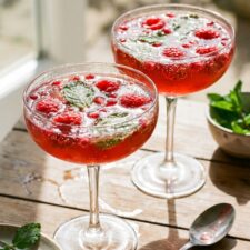 Pomegranate and Raspberry Rosé Cocktail-image