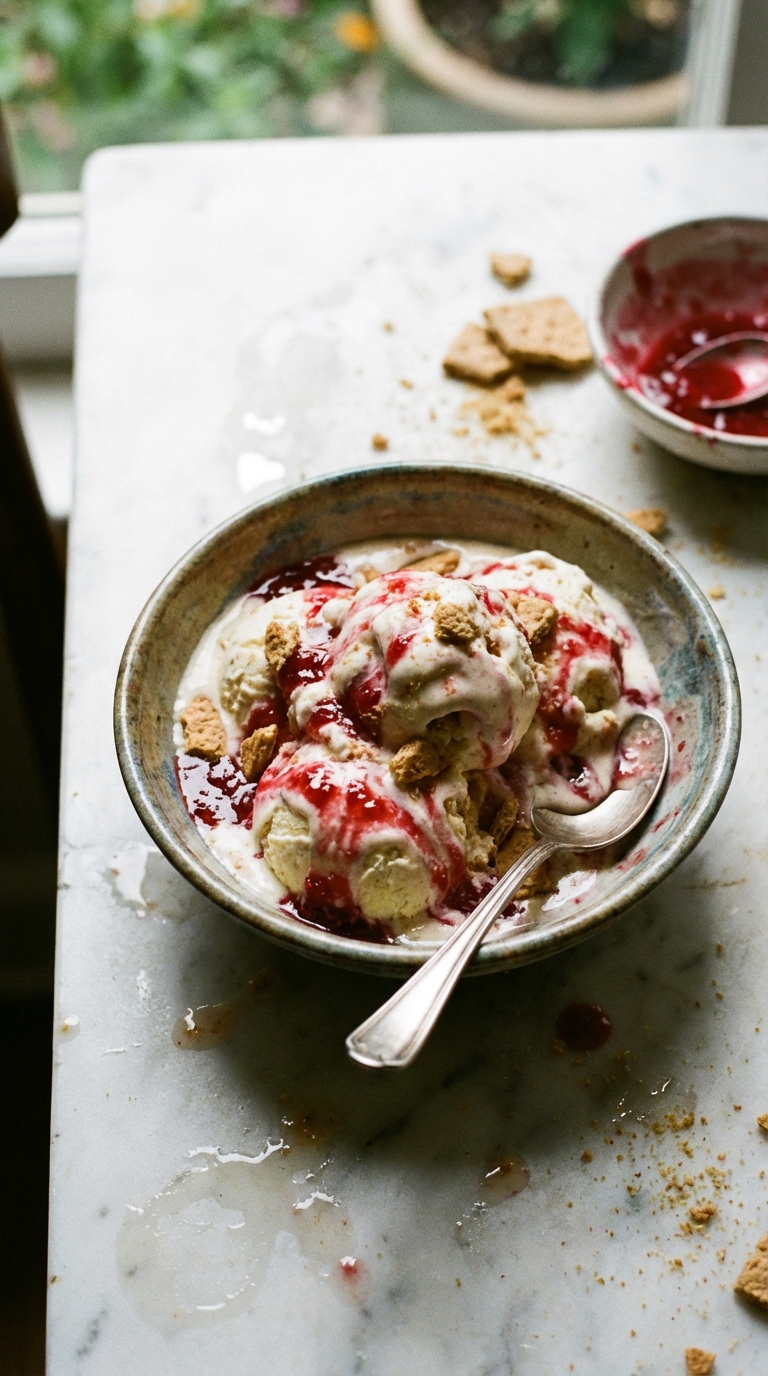 Raspberry Cheesecake Ice Cream