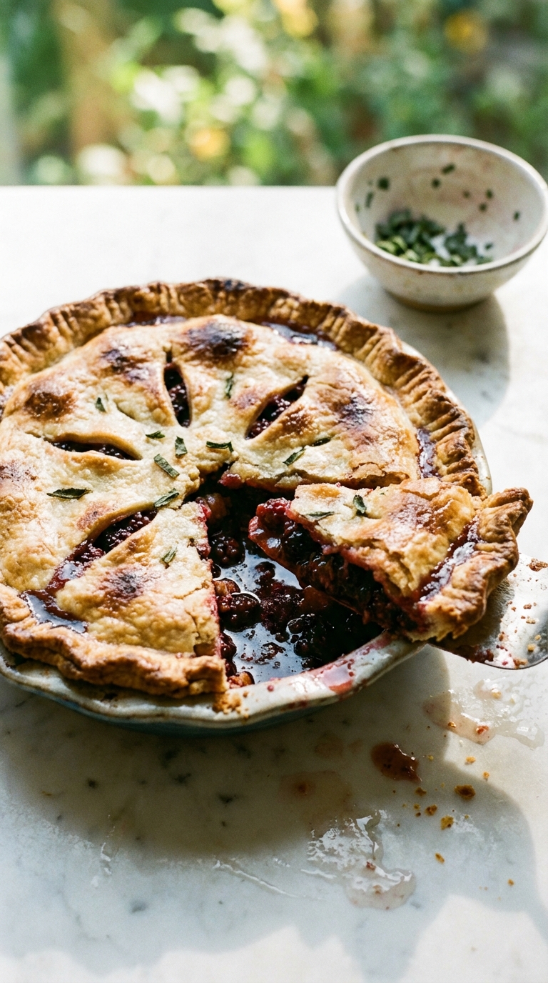 Sage and Blackberry Pie