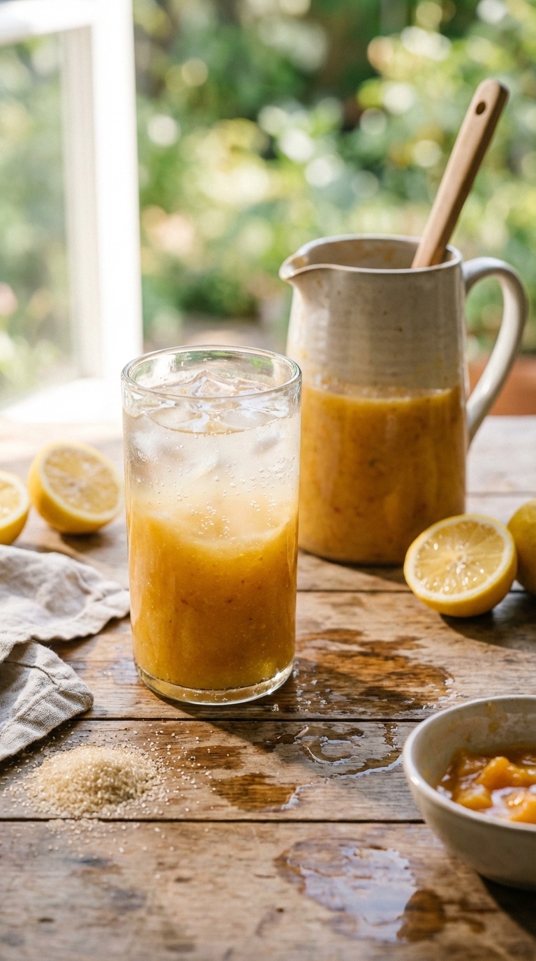 Sparkling Peach Lemonade