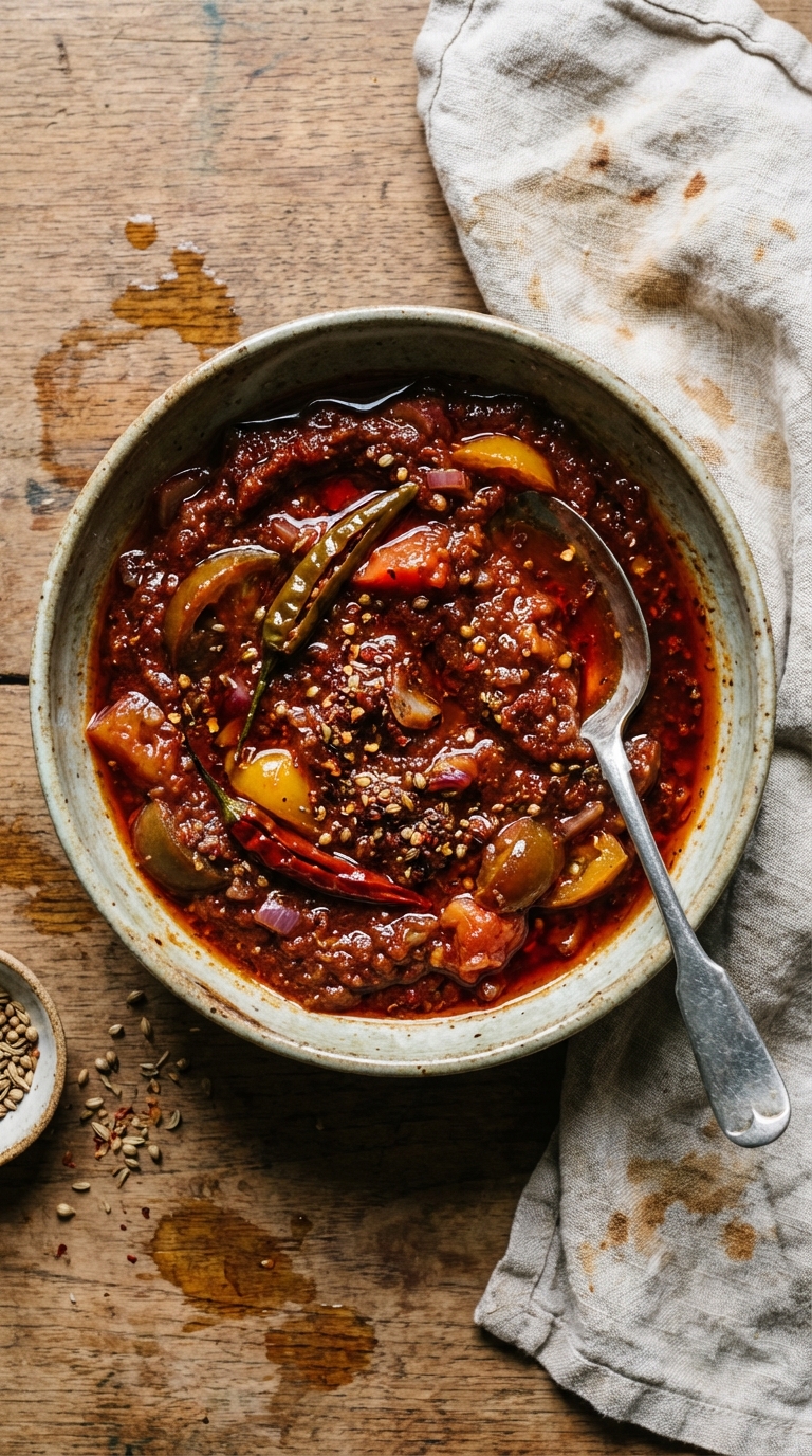 Spicy Heirloom Tomato Relish