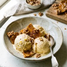 Sweet Corn and Chipotle Chili Ice Cream with Walnut Chili Brittle-image