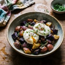 Two Potato Hash with Poached Eggs-image