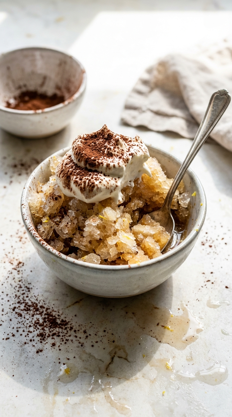 White Chocolate Iced Coffee Granita