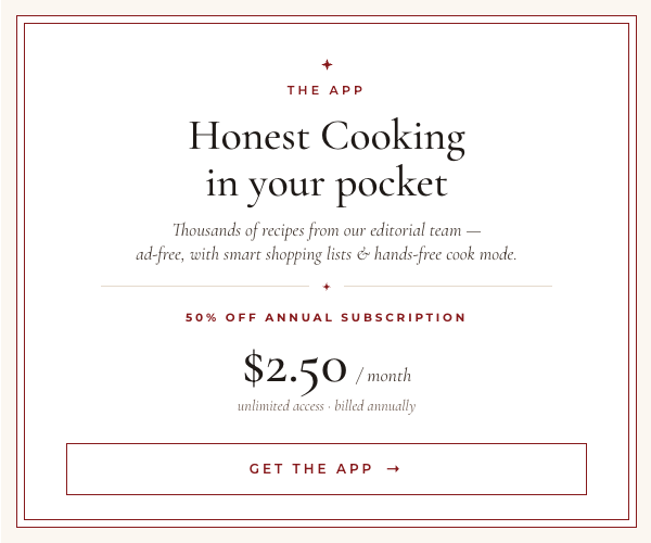 Get the Honest Cooking app — 50% off annual subscription