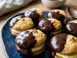Greek Kok Recipe: Chocolate-Glazed Cream Pastry