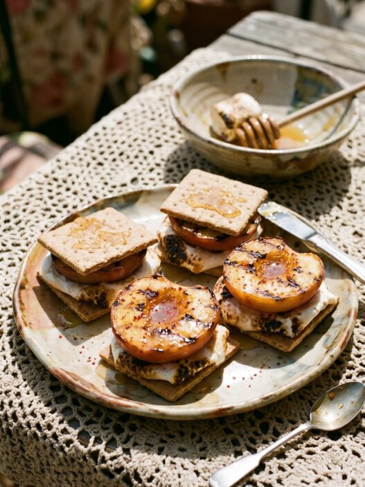 Grilled Peach Smores