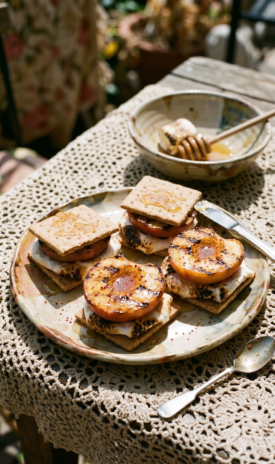Grilled Peach Smores