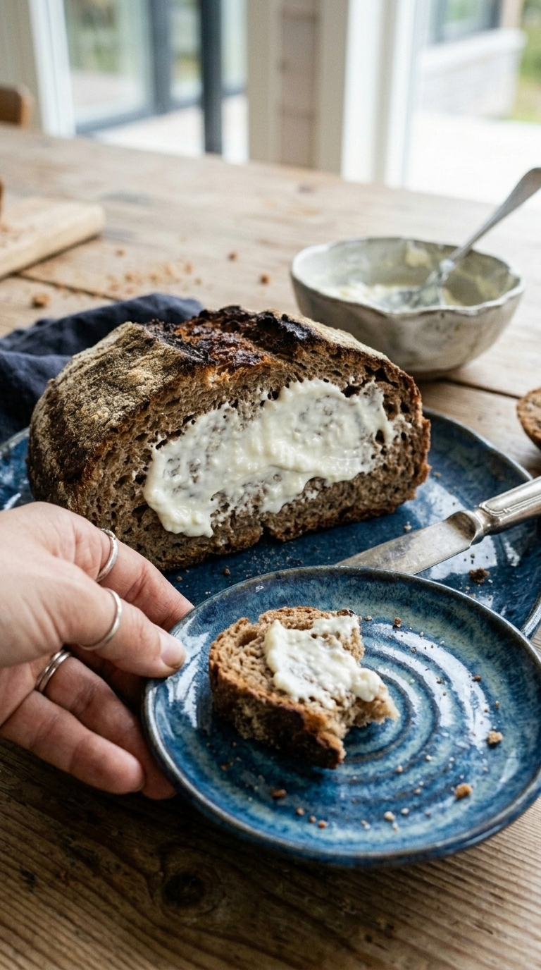 Finnish Rye Bread and Cheese