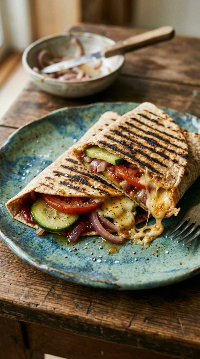 Roti Wrap Recipe: Grilled Indian Flatbread Sandwich