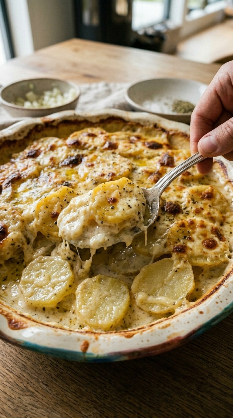 Italian Béchamel Potato Gratin