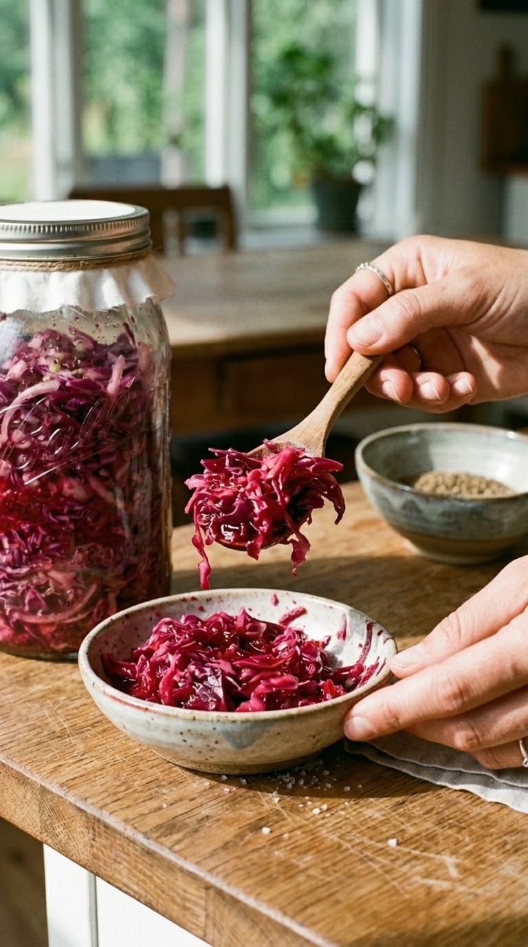 homemade sour kraut