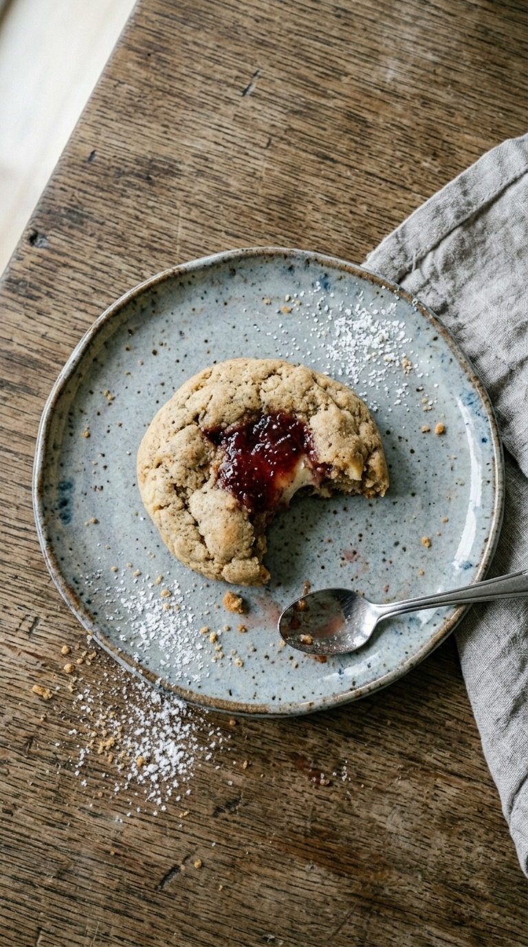 Soft Strawberry Cheesecake Filled Cookies