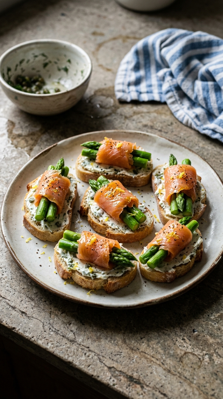 Spring Bites with Smoked Salmon and Asparagus