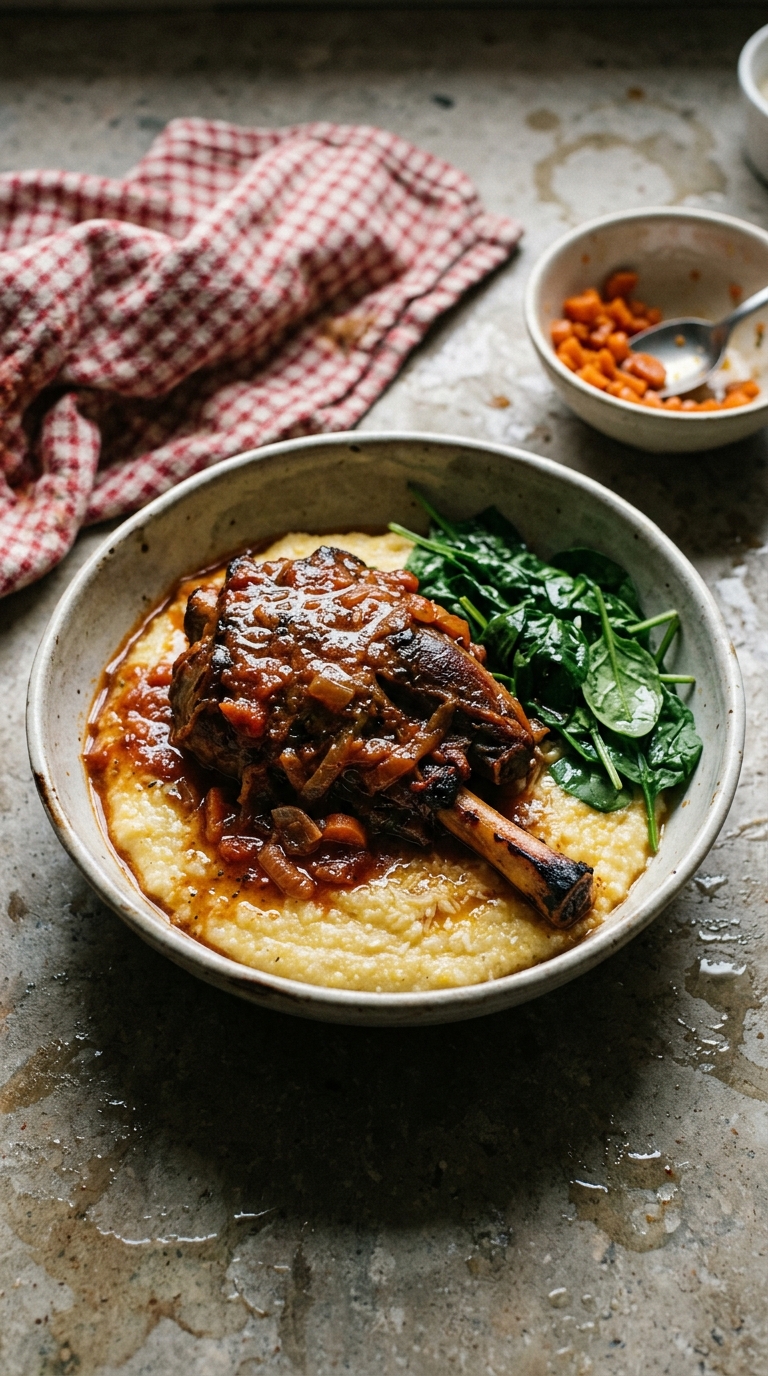 Tomato-Braised Lamb Shanks